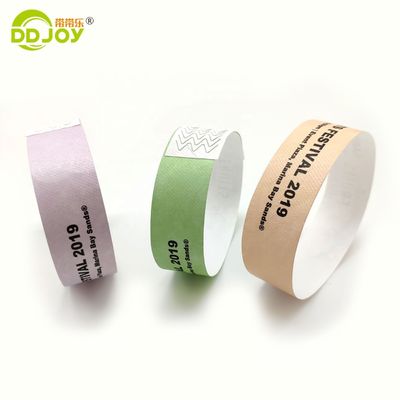 Custom Logo Waterproof Tyvek Band Serial Number Bracelet for Event Management