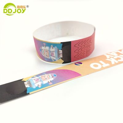 Custom Logo Waterproof Tyvek Band Serial Number Bracelet for Event Management