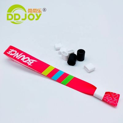 Custom Woven Fabric Wristbands for Events Single-sided and Double-sided Printing
