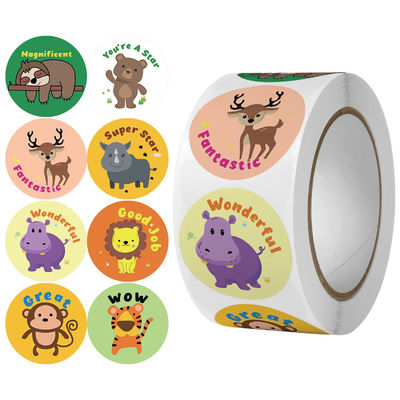 Custom Sticker Oil Resistant Cute Rainbow Thank You Sticker for Gift Decoration