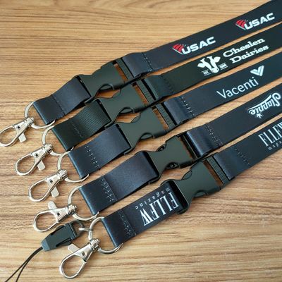 Silk Accessories Dye Sublimation Polyester Lanyards for Keychain Custom Logo 900*15*0.65mm