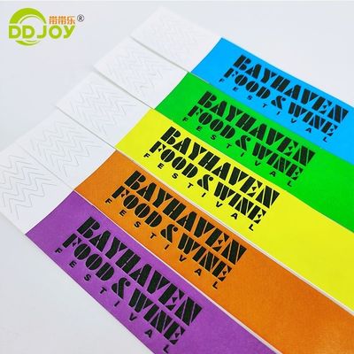 250*25mm/250*19mm Tear-Resistant Waterproof DuPont Tyvek Paper Wrist Strap for Events