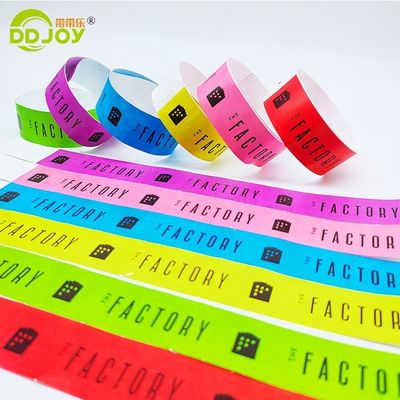 250*25mm/250*19mm Tear-Resistant Waterproof DuPont Tyvek Paper Wrist Strap for Events