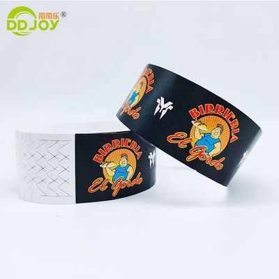 250*25mm/250*19mm Tear-Resistant Waterproof DuPont Tyvek Paper Wrist Strap for Events