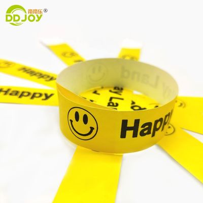 Custom Logo Waterproof Tyvek Band Serial Number Bracelet for Event Management