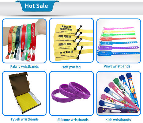 Custom Logo Fabric Festival Wristband for Events Waterproof and Secure Lock