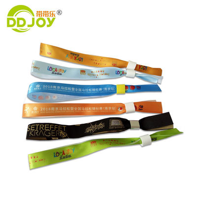 Woven Festival Colorful Custom Polyester Fabric Wristband for Unlimited Usage Scenarios