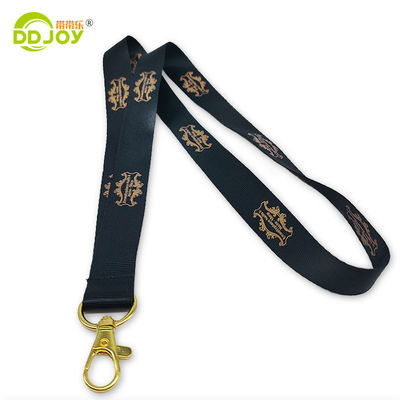 Silk Screen Printing Polyester Neck Lanyards with Card Holders Keychain Mobile Phone