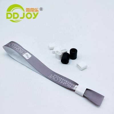 Waterproof Adjustable Festival Wristband with Custom Logo Printing and Recycled Cloth