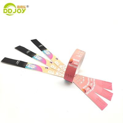 Colorful Printing Logo Disposable Tyvek Wristbands for Events Waterproof Paper Bracelets