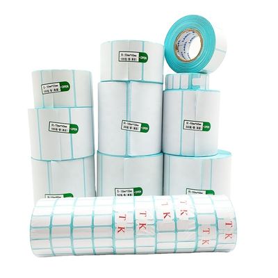Custom Color Shipping Label Box Perforated Sticker Face PP Direct Printing Paper Rolls