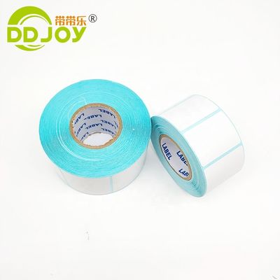 Custom Color Shipping Label Box Perforated Sticker Face PP Direct Printing Paper Rolls