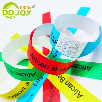 Custom Arm Band for Holiday Events Waterproof Disposable Paper Tyvek Wristband DDJOY