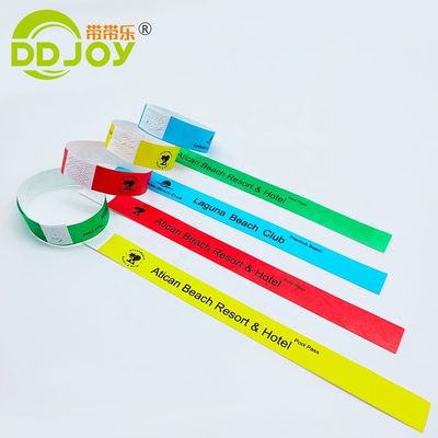 Custom Arm Band for Holiday Events Waterproof Disposable Paper Tyvek Wristband DDJOY