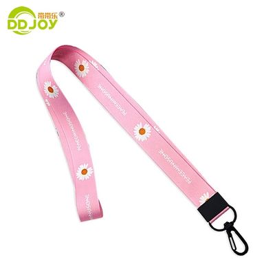 Thermal Transfer Printing Flat Polyester Single Custom Sublimation Lanyards With Logo