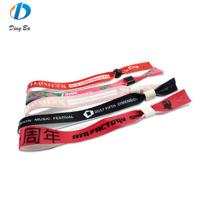 Custom Event Festival Party RFID Wristbands with Satin Fabric and Logo Text Printing