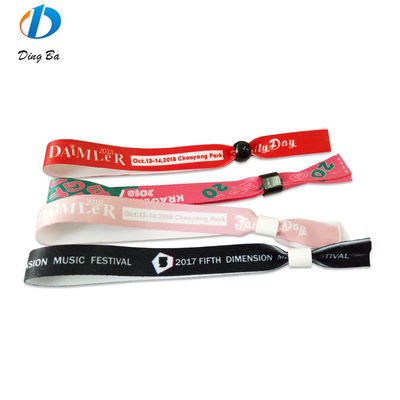 Custom Event Festival Party RFID Wristbands with Satin Fabric and Logo Text Printing