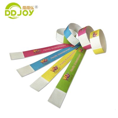 One Color Printing Tyvek Paper Wristbands for Party Festival Club School Park DDJOY-TW019