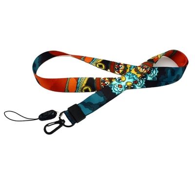 Customed Office Lanyards with Logo Dye Sublimation Polyester Pink ID Badge Holder