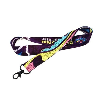 900*15*0.65mm Custom Logo Sewing Stainless Lanyards with Heat Transfer Steel Beed