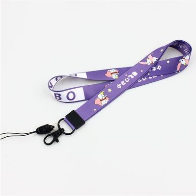 900*15*0.65mm Custom Logo Sewing Stainless Lanyards with Heat Transfer Steel Beed