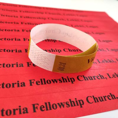 TYK1056D Chinese Year OEM Customized Tyvek Paper Wristband with Printed Technique