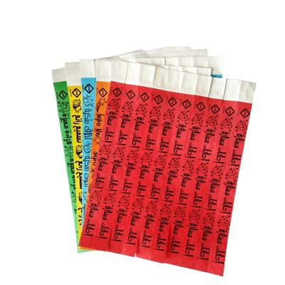 Customized 3/4 inch Paper Wristbands in Solid Color for VIP Club Admission at Events
