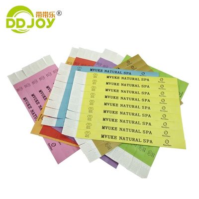 Customized 3/4 inch Paper Wristbands in Solid Color for VIP Club Admission at Events
