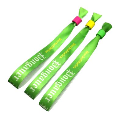 Custom Printed RFID Wristbands in Satin Fabric for Event and Festival Identification