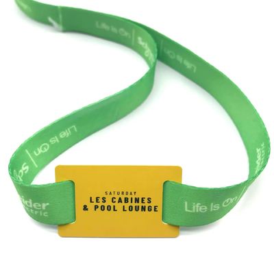 Custom Printed RFID Wristbands in Satin Fabric for Event and Festival Identification