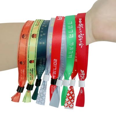 Custom Printed RFID Wristbands in Satin Fabric for Event and Festival Identification