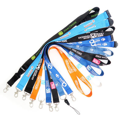 Custom Exhibition Lanyard with Dye Sublimation Printing and Personalized Keychain