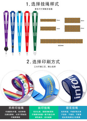 Custom Exhibition Lanyard with Dye Sublimation Printing and Personalized Keychain