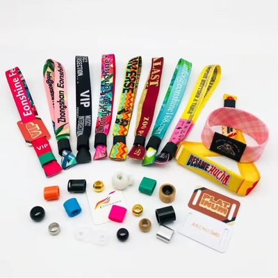 Single or Double-sided Printing RFID Wristbands in Satin Fabric for Event Festival Party