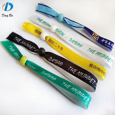 Custom Colorful Woven Festival Fabric Wristbands Perfect for Promotion Decorate Gifts