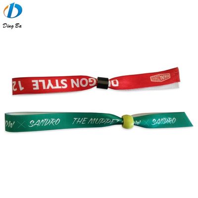 Custom Colorful Woven Festival Fabric Wristbands Perfect for Promotion Decorate Gifts