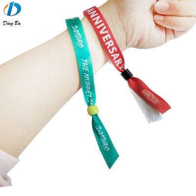 Custom Colorful Woven Festival Fabric Wristbands Perfect for Promotion Decorate Gifts