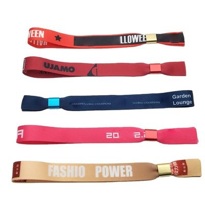 Environmental Protection RFID Wristbands Customized Satin Fabric for Event Festivals