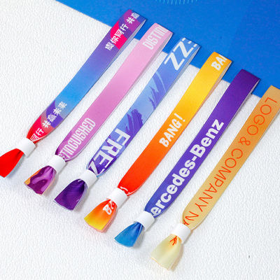 Environmental Protection RFID Wristbands Customized Satin Fabric for Event Festivals