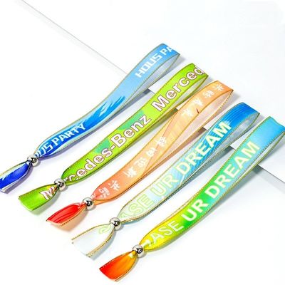 Environmental Protection RFID Wristbands Customized Satin Fabric for Event Festivals