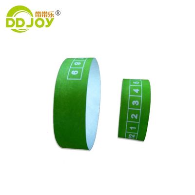 Monochrome/Double Color Printing Custom Tyvek Wristband for Festival Events and Festivals