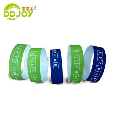 Monochrome/Double Color Printing Custom Tyvek Wristband for Festival Events and Festivals