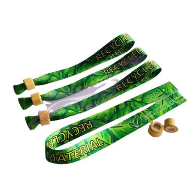 Custom event festival party RFID wristbands with satin fabric and logo printing