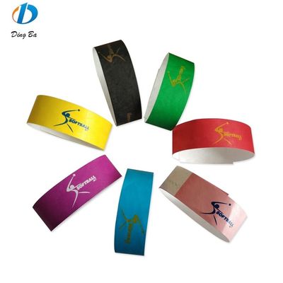 Gift Occasion Custom Paper Wristbands for Events Party 250mm Long Disposable Waterproof