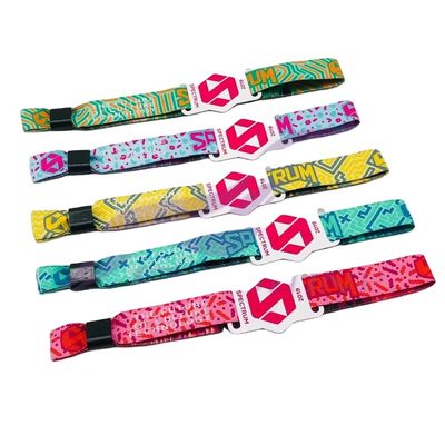 Event Festival Party RFID Wristbands in Satin Fabric with Custom Logo and Text