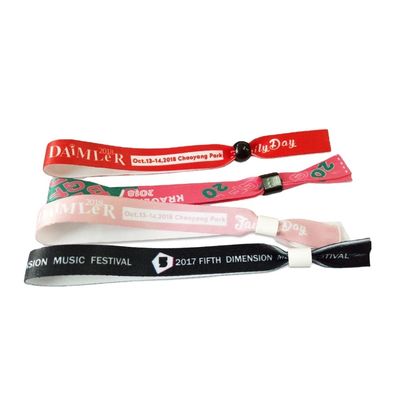 Concert Events Green Polyester Woven Fabric Personalized Customized Bracelets Bangles