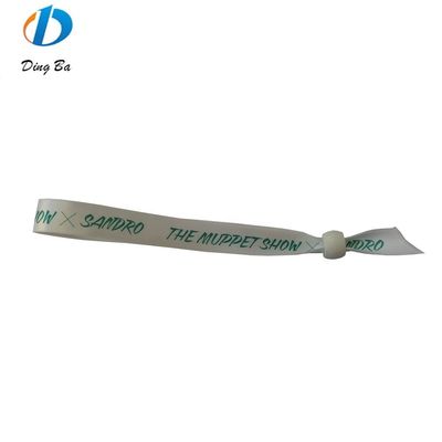 Concert Events Green Polyester Woven Fabric Personalized Customized Bracelets Bangles
