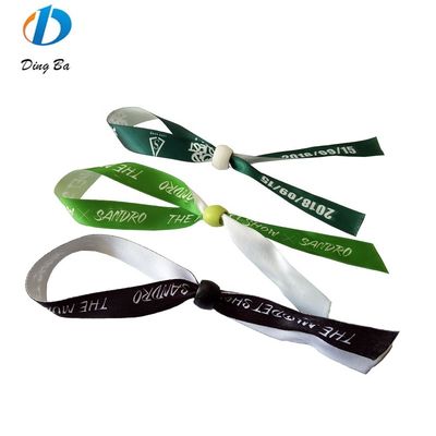 Concert Events Green Polyester Woven Fabric Personalized Customized Bracelets Bangles