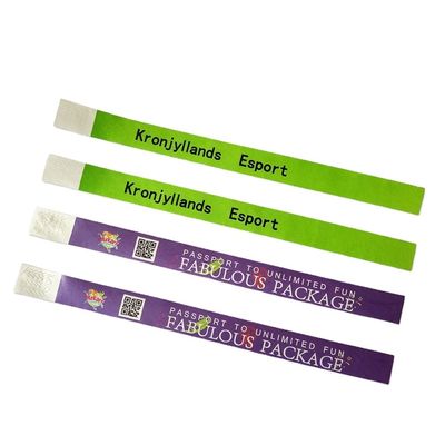 Solid Color Wristbands for Festivals and Parties Custom Waterproof Tyvek Wrist Band