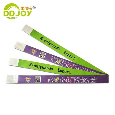 Solid Color Wristbands for Festivals and Parties Custom Waterproof Tyvek Wrist Band